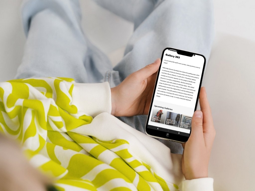 Axiell CultureConnect on a phone.
