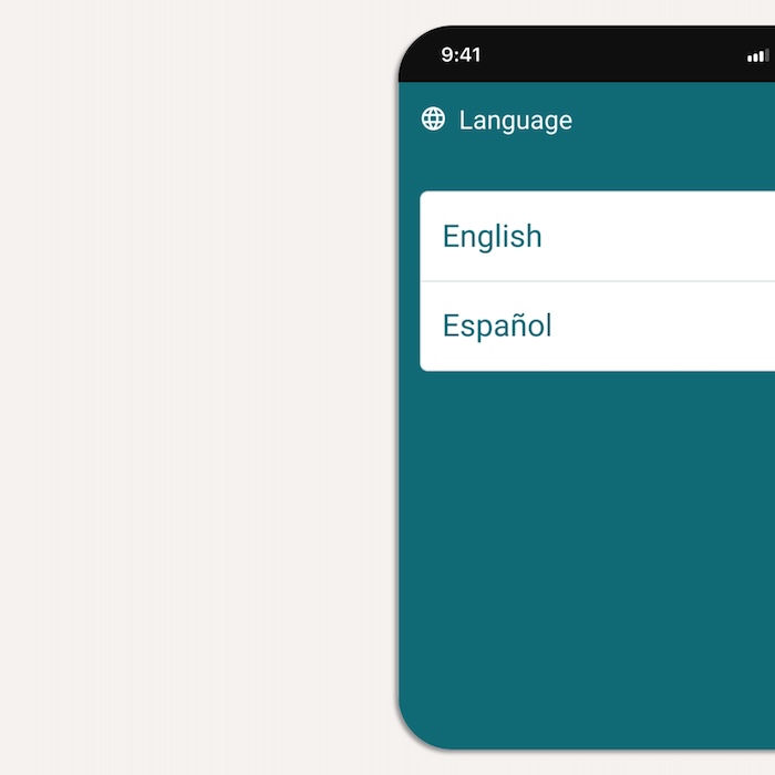 Screenshot of Tourient's language switcher interface