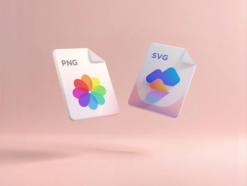 Illustration of PNG and SVG file formats
